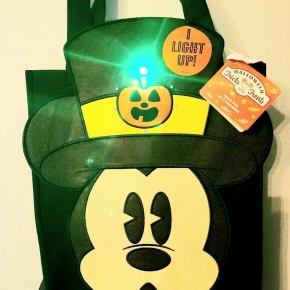Mickey Mouse Light Up Trick Or Treat Bag Halloween 2020 Disney Parks NSSHP New - Picture 1 of 3